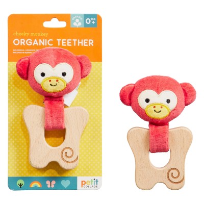 Petit Collage® Jouet de dentition bio - Cheeky Monkey
